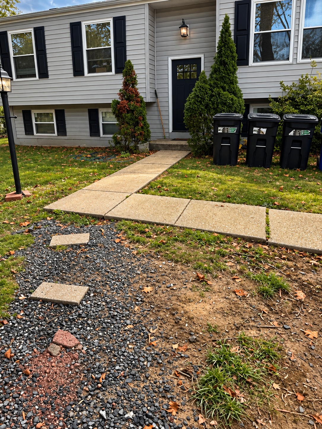Yard cleared after junk removal